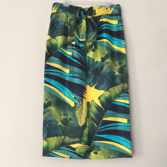 J. Crew crossover skirt in palm leaf - Picture 6 of 12